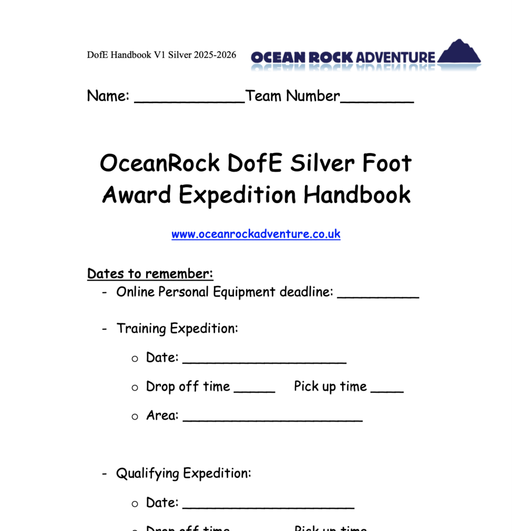 Silver Foot DofE Handbook